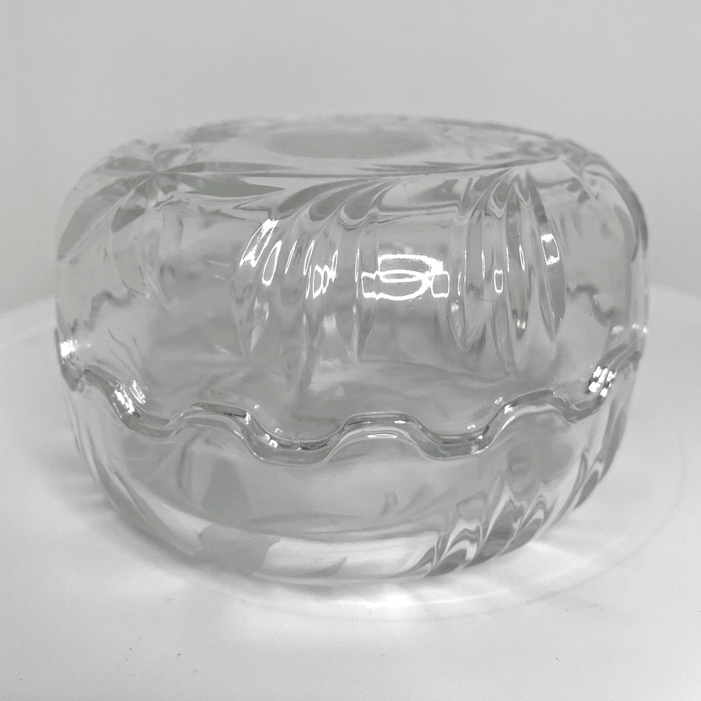 Vintage Pressed Cut Glass Trinket Holder/Nesting Glass Bowls - Italy